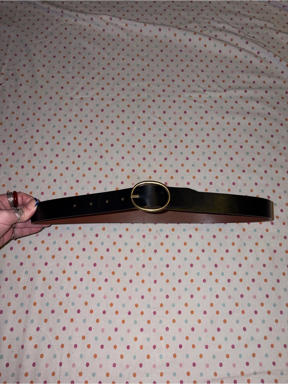 Old Navy Reversible Faux-Leather Belt – Black/Cognac – 44”